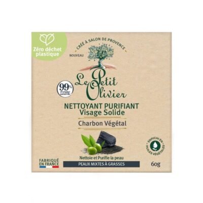 Nettoyant solide pour le visage au charbon de bois