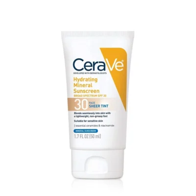 Écran Solaire Minéral Hydratant CeraVe SPF 30 Teinte Légère