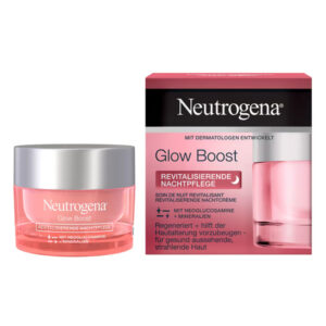 Neutrogena Glow Boost Soin de Jour – Acide Mandélique & Néoglucosamine, Éclat Revitalisant