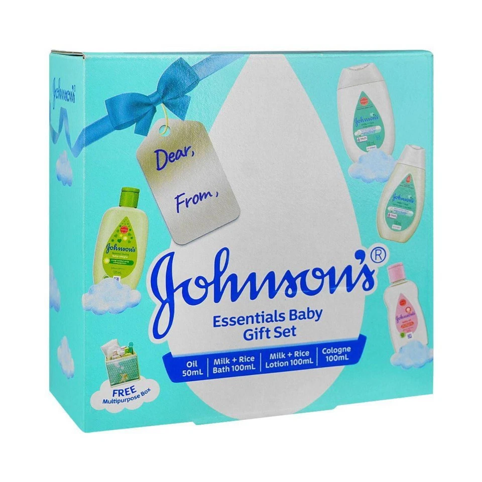 Coffret Cadeau Johnson’s Essentials Bébé – Soin Doux pour Nouveau‑nés