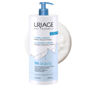 Uriage Eau Thermale Crème Lavante – Nettoyant Doux Peaux Sensibles, Visage, Corps & Cheveux