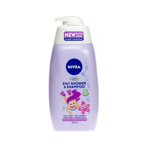 Nivea – Kids 3en1 Douche, Shampooing & Après-Shampooing Baies Magiques