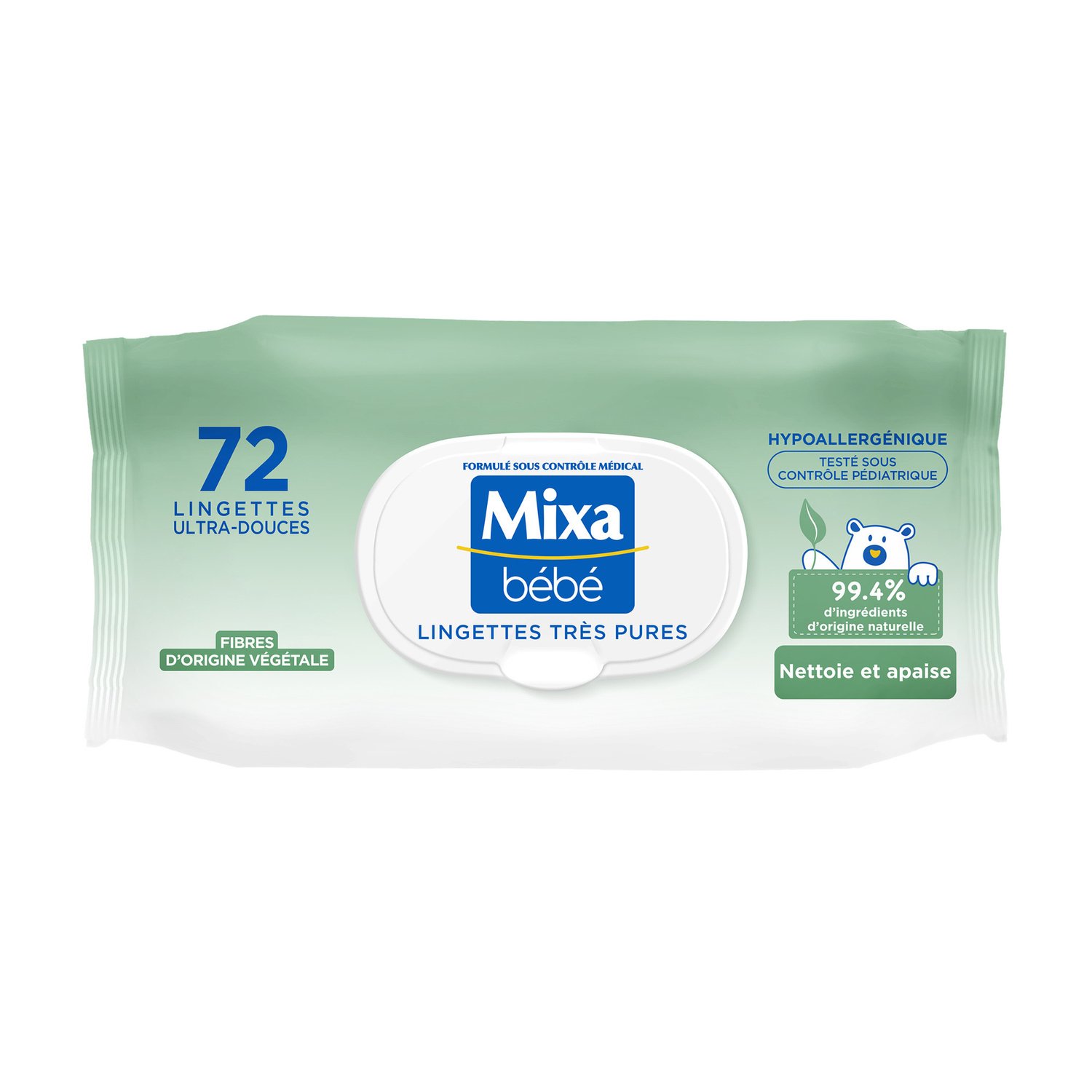 MIXA Produit – MIXA BÉBÉ LINGETTES TRÈS PURES ULTRA-DOUCES x72