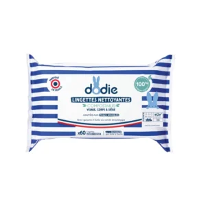 DODIE Produit – DODIE LINGETTES NETTOYANTES COMPOSTABLES x60 GRAND FORMAT