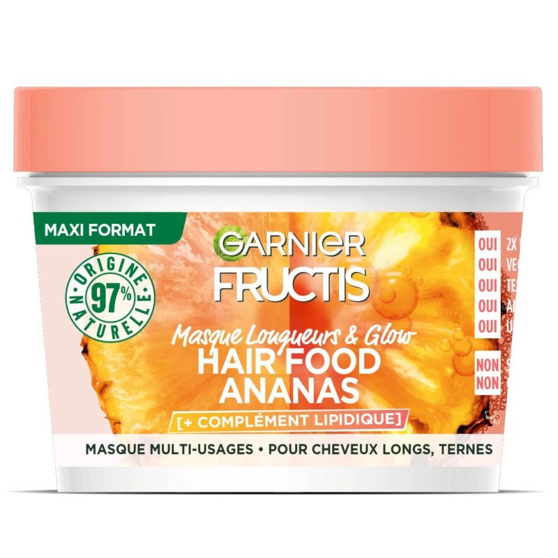 GARNIER Produit – GARNIER FRUCTIS HAIR FOOD MASQUE CHEVEUX ANANAS ÉCLAT