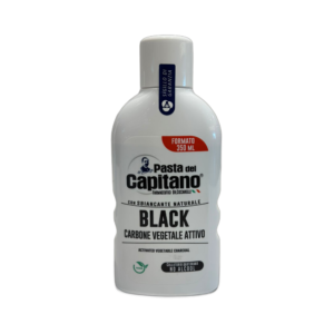 Pasta del Capitano Bain de Bouche Charbon Végétal Actif Black – Bain de bouche blanchissant quotidien