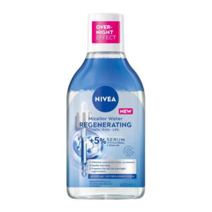 NIVEA – Eau Micellaire Effet Régénérant Nuit +5% Sérum Panthénol & Squalane