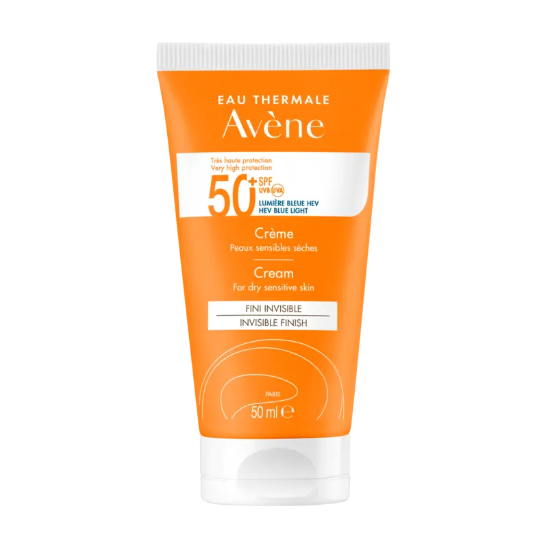 AVENE Produit – Crème SPF50+ Fini Invisible Peaux Sensibles Sèches
