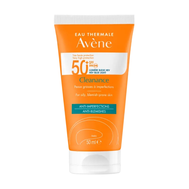 AVENE Produit – Cleanance Solaire SPF50+ Ultra Léger Peaux Grasses à Imperfections