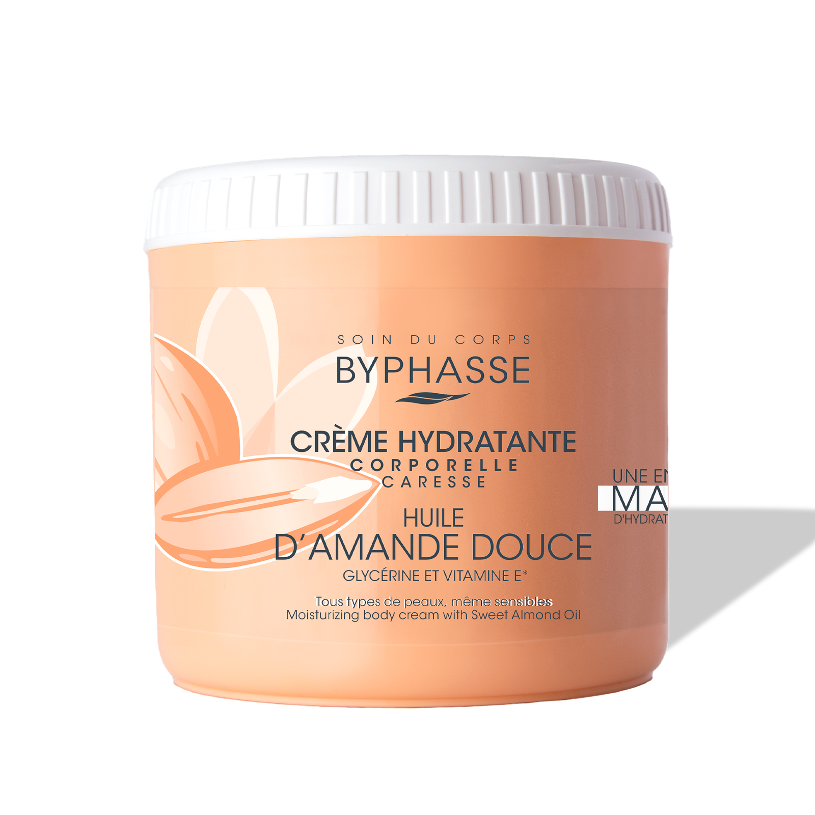 BYPHASSE Crème Hydratante Corporelle Caresse à l'Huile d'Amande Douce